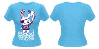 BLOOD ON THE DANCE FLOOR Blood Bunny T shirt (Blue) Ladies New 