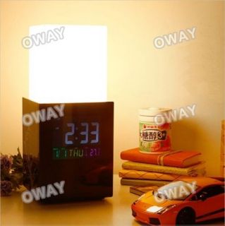   LCD Touch Alarm Clock Lamp Light control Lift Design Date Temperature