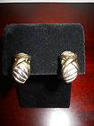 Estate David Yurman 14k Gold SS Shrimp Earrings Jewelry