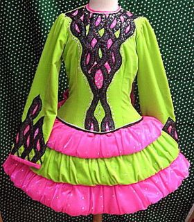Immaculate Irish Dance/Dancing Dress Age 11 12 Approx REDUCED