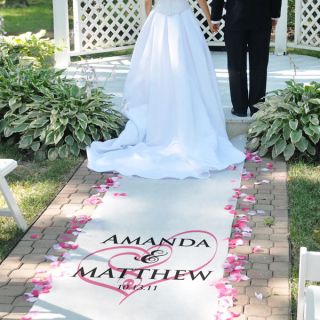 EMBRACING HEARTS PERSONALIZED WEDDING AISLE 100 RUNNER