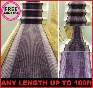   Purple ~ 66cm wide   ANY LENGTH ~ Hall Hallway Stair Carpet Runner Rug