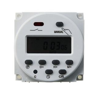   LCD Weekly Programmable Time Timer Switch Controller Panel Mounting