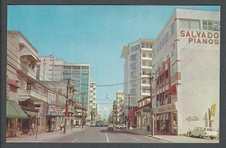 SANTURCE, PUERTO RICO ~ PONCE DE LEON AVENUE, STOP #22, CARS ~ c. 1960 