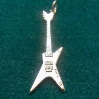 New silver Dean Washburn Dime electric guitar pendant