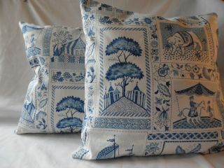 Handmade Decorative Blue and White Pillow Cover,Throw Covers, 18 x18 