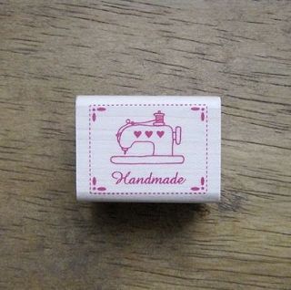 Decorative Stamps Rubber Stamp_Handmade Label sewing machine heart
