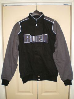 Buell Motorcycle Jacket & Harley Toms Black & Gray Doo Rag Skullcap 