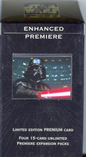   Wars CCG Enhanced Premiere Booster Deck Darth Vader With Light Saber