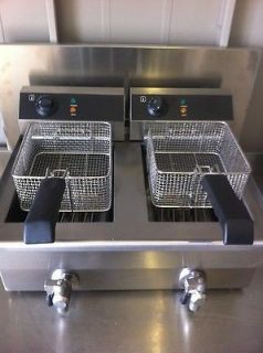 Commercial Fryers, Electric, Twin Basket, Large 19 Litre Tank, Fish 