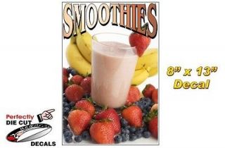 Smoothies 8x13 Decal for Ice Cream Parlor or Concession Food 