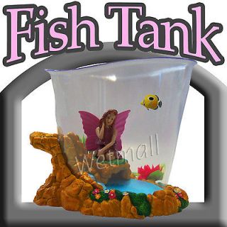 FantaSeas FairyLand 1 Quart Fish Tank Fairy Aquarium with Fantasy Fish