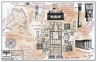 Rene Belloq’s Map Room drawing prop Indiana Jones Raiders of the 