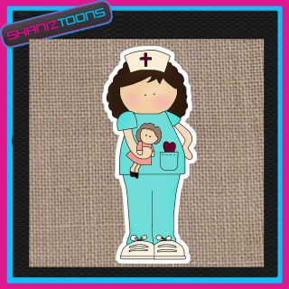 CUTE NURSE DESIGN JUTE SHOPPING LADIES GIFT BAG 001