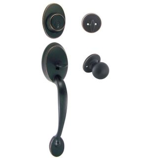Designers Impressions Oil Rubbed Bronze Entry Handleset with Ashland 