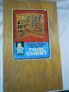   1970s Handy Andy Carpenters ToolChest #602 w/ Real Tools From Poland