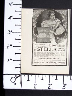 1898 JACOT & SON Stella Music Boxes magazine Ad w3711