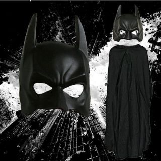 Adult DC Movie The Dark Knight Rises Batman Mask /& Cape Set Costume 