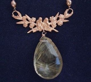 14kt Rose Gold Garland with Rutilated Quartz Necklace
