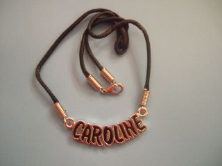 Personalised Necklace   Black   Names A to C