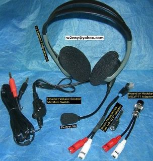 W2ENY Two Ear Headset with Boom Microphone Yaesu FT 450 FT 897D FT 