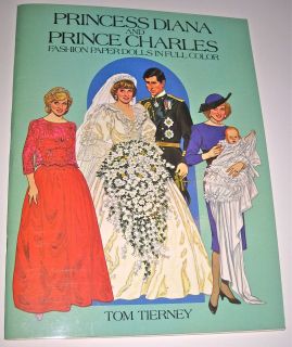 Princess Diana & Prince Charles Paper Dolls Full Color, Tom Tierney 