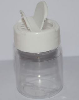Small Plastic Jars/Pots/Bottle   Flapper lids, ideal for cupcake 