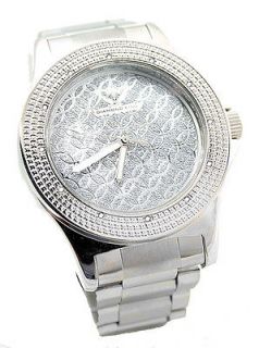 diamond king mens watch ice out bling dial man silvertone business hip 