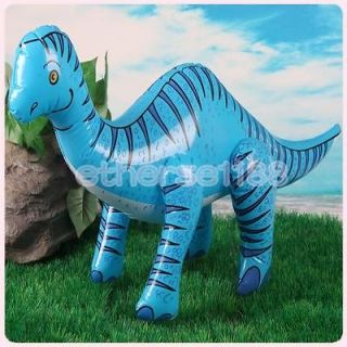   Blow Up Brachiosaurus Dinosaur Kids Soft Toy Party Favour Blue 76cm