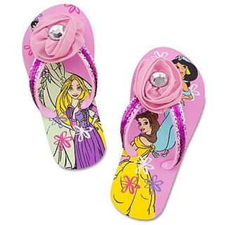 DISNEY PRINCESS NWT Glitter Flip Flops 7 8 9 10 11 12 Belle Rapunzel 