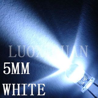 1000pcs 5MM F5 White LED Light Emitting Diode 25 Degree 15000MCD