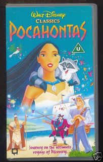 DISNEY   POCAHONTAS   VHS PAL (UK)   ORIGINAL HOLOGRAMS