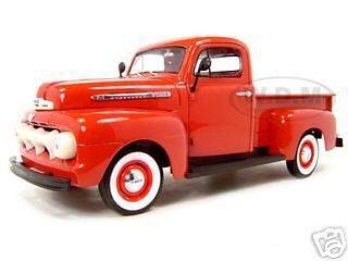 1951 FORD F1 PICKUP TRUCK RED 118 DIECAST MODEL