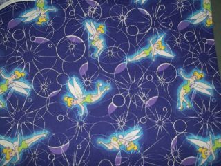 Tinker Bell on Purple with Circles Oblong Changing Table Sheet