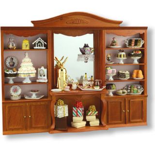   miniature furniture set cafe Store cake shop Display case shelf New