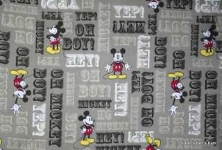 Handcrafted Words Curtain Valance Sewn From Disney Mickey Mouse Fabric 