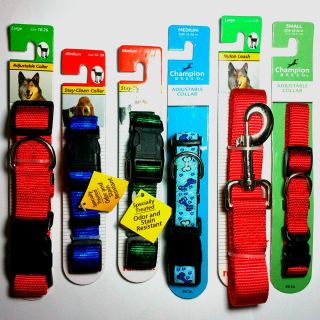 Ruffin It Nylon Dog Leashes Collars   Red Blue Green Black   Small 