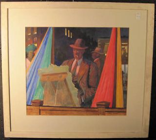 Winthrop Turney Original American Scene Realist Painting New York City 