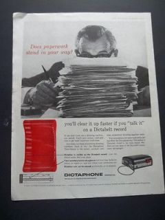 Dictaphone Does Paperwork Stand In Your Way Original Vintage 1958 