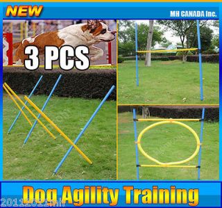 Pet Dog Agility Equipment Set Toys Training Exercise 3 PCS Pole Jump 