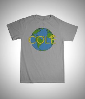 COLE World Screen printed T Shirt 100% White Cotton HipHop Rap J Cole