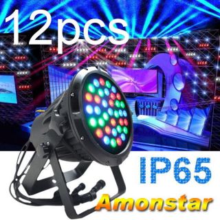12x LED IP65 36X3W RGB PAR 64 DJ Stage Light Outdoor DMX Party Double 