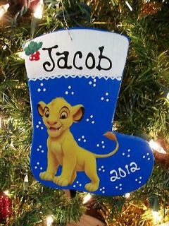   Personalized SIMBA Christmas ORNAMENT Disney THE LION KING Handcrafted