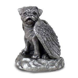 PEWTER Angel PUG Dog Ornament Figurine Statue NEW