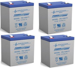 Power Sonic 4 Pack   12V 4.5Ah Home Alarm Security System SLA Battery