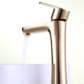 Stylish Copper Single Handle Bathroom Basin Faucets Rose Gold Mixer 
