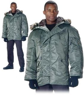 Sage Green N 3B Cold Weather Snorkel Parka Jacket Coat