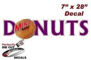 Mini Donuts Wording 7x28 Decal for Concession Trailer or Mini 