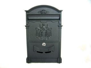 Vintage Mailbox Cast Aluminum Wall Mount Mail Box With Key Lock 3 