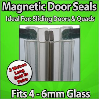 Magnetic Shower Enclosure Door Seals For Sliding Quadrants Sliders 